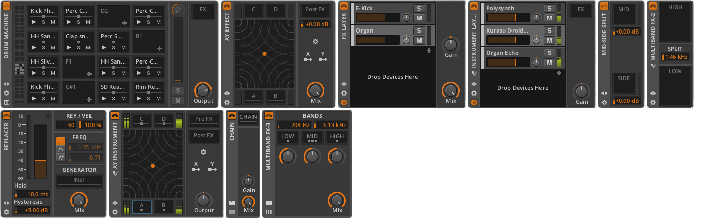 mmag bitwig Devices Containers